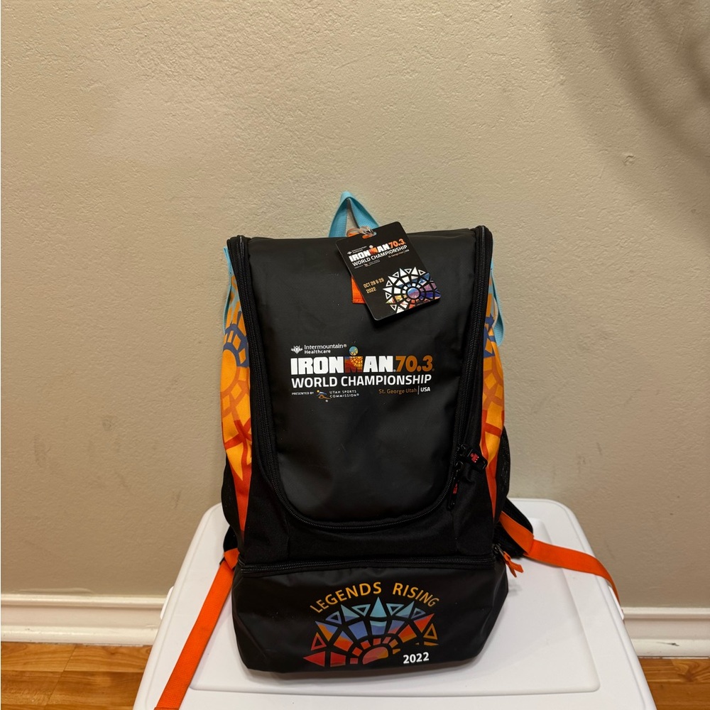 2022 Ironman 70.3 world championships backpack from St. George, Utah.